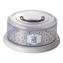 Boleira Decorativa com Tampa de Rosca para Sobremesas Elegante Cozinha Plástico Plasutil