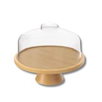Boleira em Bambu com Cúpula Coza Brisa Ø26,5 cm Brinox - 40653/3009 Boleira em Bambu com Cúpula Coza Brisa Ø26,5 cm Brinox - 40653/3009