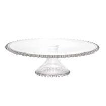 Boleira Em Cristal Com Pé Com 31cm Prato Para Docinhos Bolos Resistente Boleira Em Cristal Com Pé Com 31cm Prato Para Docinhos Bolos Resistente