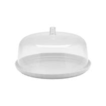 Boleira Festa 25 cm C/ Cúpula 25 cm- Branca Boleira Festa 25 cm C/ Cúpula 25 cm- Branca