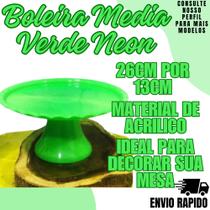 Boleira Media Verde Neon Enfeite Bolo Decoraçao Festa Evento - NGB