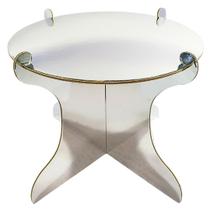 Boleira papelao grande desmontavel cor prata delicada festa