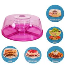 Boleira Petisqueira com Tampa Suporte de Bolo Acrilico Rosa Boleira Petisqueira com Tampa Suporte de Bolo Acrilico Rosa
