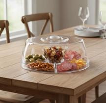 Boleira Petisqueira Saladeira Conjunto elegance 5 em 1 cristal