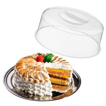 Boleira Porta Bolo Bandeja Inox Suporte Tampa Acrílico 30 Cm Boleira Porta Bolo Bandeja Inox Suporte Tampa Acrílico 30 Cm