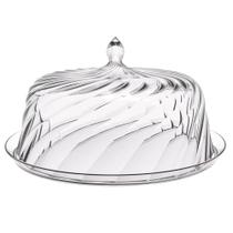 Boleira Porta Bolo com Cúpula 30cm Transparente Glassy Crippa Doces Petiscos Boleira Porta Bolo com Cúpula 30cm Transparente Glassy Crippa Doces Petiscos