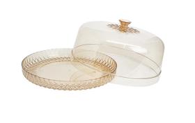 Boleira Porta Bolo Torta Glamour Luxo Mesa Posta Cor Citrino Boleira Porta Bolo Torta Glamour Luxo Mesa Posta Cor Citrino