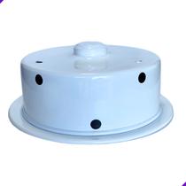 Boleira Porta Bolos N20 Decorada Bolinha - Feita de Metal Resistente e Brilhante - 27cm - Disponível em Vermelho, Rosa Claro, Rosa Escuro, Branco, Preto - Perfeita para Exibir seus Bolos na Mesa da Cozinha com Estilo