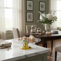 Boleira Porta Doce 21cm Bandeja Acrílico Festa Decoração Ouro