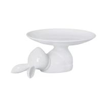 Boleira Porta Doces Suporte Com Pé Coelho Grande Branca