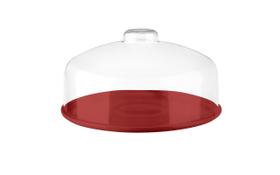Boleira Prato Com Cúpula Coza Cozy Media Ø 25 cm Vermelho Bold Boleira Prato Com Cúpula Coza Cozy Media Ø 25 cm Vermelho Bold