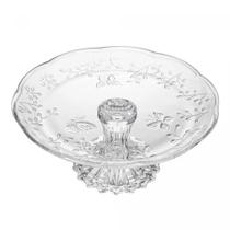 Boleira prato p/ bolo com pe new butterfly cristal ecologico - Lyor
