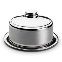 Boleira prato porta bolo com tampa boleira de alumínio 28x12 - Loja Bora, Decora!