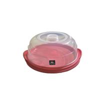 Boleira Redonda com Tampa Plástica - porta bolo - Rischioto