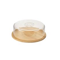 Boleira Redonda De Bambu Natural Com Tampa Em Acrílico 28 cm Porta Bolos Tortas Sobremesas Boleira Redonda De Bambu Natural Com Tampa Em Acrílico 28 cm Porta Bolos Tortas Sobremesas