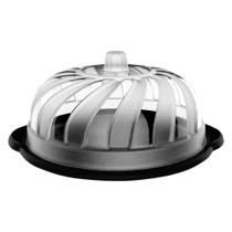 Boleira UninJet Preta 33cm com Tampa, Plástico Resistente e Livre de BPA