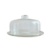 Boleira Vidro 28Cm Tampa Doces Elegantes Prato Bolo 28X16 Cm