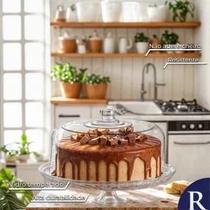 Boleira Viena C/ Pé e Tampa 32cm em Vidro Ruvolo