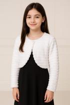 Bolero Infantil Casaquinho Branco Festa Batizado Luxo