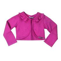 Bolero Infantil Manga Longa Rosa Mon Sucre 1601