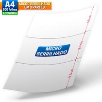 Boleto - Papel A4 Serrilhado Em 3 Partes - 500 Folhas - Chamex