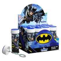 Bolha de sabão Batman Brasilfex com 12 unidades, infantil, não tóxica, perfumada Bolha de sabão Batman Brasilfex com 12 unidades, infantil, não tóxica, perfumada