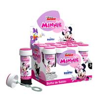Bolha De Sabão Minnie Mouse Disney 12u Lembrancinha C/ Jogo