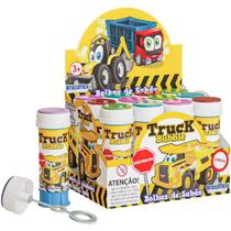 Bolha Sabão Carrinhos Truck 24u Lembrancinha C/ Jogo Tampa