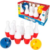 Boliche De Brinquedo 10 Pinos E 2 Bolas Jogo Infantil Nig Brinquedos
