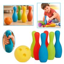 Boliche Infantil Em Vinil Macio 6 Pinos E 2 Bolas Brinquedo Boliche Infantil Em Vinil Macio 6 Pinos E 2 Bolas Brinquedo