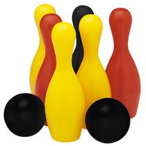 Boliche plástico com 6 pinos e 2 bolas 22 cm