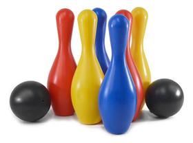 Boliche Plástico Infantil Pinos Bolas Jogo Coloridos