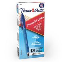Bolígrafo Paper Mate FlexGrip Ultra Reciclado 1 mm Azul Paquete con 12 unidades