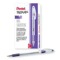 Bolígrafo Pentel RSVP 0.7mm Línea Fina Tinta Violeta Paquete de 12 Bolígrafo Pentel RSVP 0.7mm Línea Fina Tinta Violeta Paquete de 12
