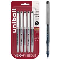 Bolígrafo Rollerball uni-ball Vision Stick Aguja Punta Fina Tinta Negra (Paquete de 5) Bolígrafo Rollerball uni-ball Vision Stick Aguja Punta Fina Tinta Negra (Paquete de 5)
