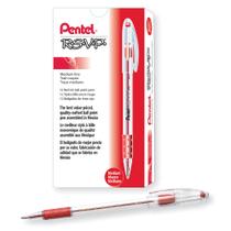 Bolígrafos Pentel RSVP, paquete de 12, punta media 1.0 mm, tinta roja Bolígrafos Pentel RSVP, paquete de 12, punta media 1.0 mm, tinta roja