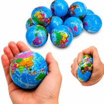 Bolinha Anti Stress Globo Terrestre Mapa Mundi Macia Apertável Squishy Bola do Planeta Terra Espremível Espuma Mundo Alivia Tensão do Dia a Dia
