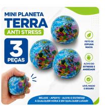 Bolinha Anti Stress Globo Terrestre Mapa Mundi Macia Apertável Squishy Bola do Planeta Terra Espremível Espuma Mundo Alivia Tensão do Dia a Dia