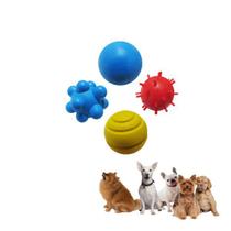 Bolinha Brinquedo Cães Anti-estresse Borracha Maciça Kit C/4 Furacão Pet