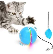 Bolinha Brinquedo Giratório Interativo Recarregável USB para Pet Cães Gatos