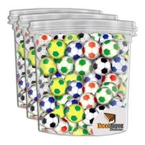 Bolinha De Futebol Chocolate Original Para Festas 03 Pacotes totalizando 250 bolinhas