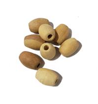 Bolinha De Madeira Natural conta tipo Azeitona 20 mm 50un