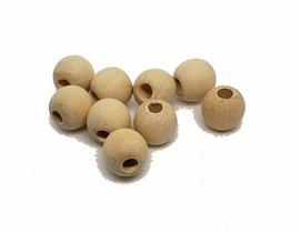 Bolinha De Madeira oLHO 14 MM Natural Conta Artesanato