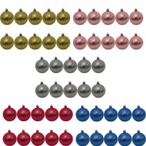 Bolinha de Natal Luxo c/ 10 Peças 6cm- Cores Sortidas- Chibrali