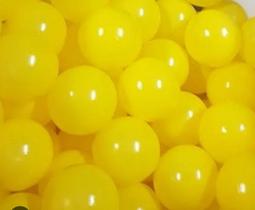 Bolinha de piscina 50 unidades Amarela 76mm plástico Cetrofrs - Cetro Brinquedos