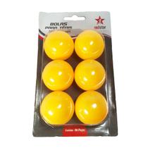 Bolinha Ping Pong Laranja com 6 unidades - Cosy