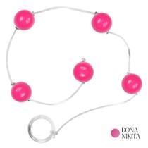 Bolinha Pompoarismo Tailandesa em Acrílico com corda em Silicone Tamanho P Êxtase