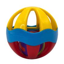 Bolinha Super Colorida Brinquedo Para Bebês Com Chocalho