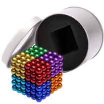 Bolinhas 8 Cores Magnética Imã Neocube Neodímio Com Latinha Para Guardar