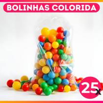 Bolinhas Coloridas Infantil Não Amassam P/ Piscina 25 Unidades 76mm